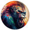 Puzzles 1000 Teile The Angry Ape Rundpuzzle für Erwachsene und Kinder Kartonpuzzle Lernspiel Herausforderung Spielzeug (Größe 67,5 x 67,5 cm)