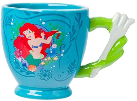 Silver Buffalo Disney Princess Ariel Dinglehopper Keramiktasse mit Pinsel-Griff, 590 ml