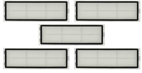 vhbw 5x HEPA-Filter mit Rahmen kompatibel mit Dreame D10s Pro | D9, D10s, D9 Pro, F9 Saugroboter - Luftfilter, 15 x 5 x 1,4 cm