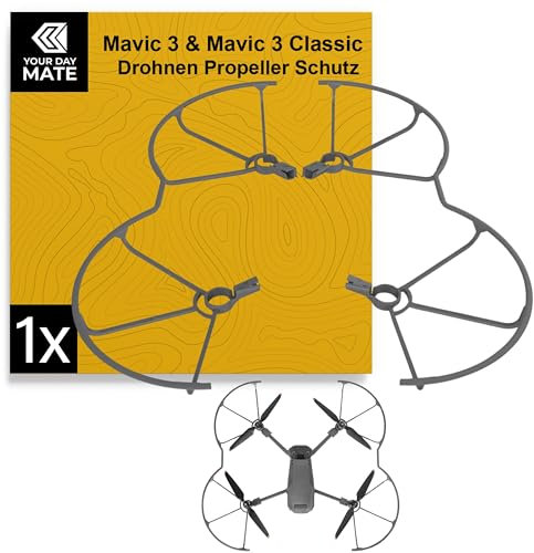 Drohnen Propellerschutz mit Fahrwerk, kompatibel mit DJI Mavic 3 und Classic, Schutz für Rotorblätter, Gimbal, Unterboden, Propeller Halterung mit Landefüßen, Landebeine Propellersicherung