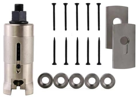 Schlosser-Zylinder-Nagelzieher mit Schrauben, Flansch, Dichtung, Dietrichwerkzeug, professioneller Schließzylinder-Abzieher, Edelstahl-Power-Abzieher (5,5 mm Schrauben)