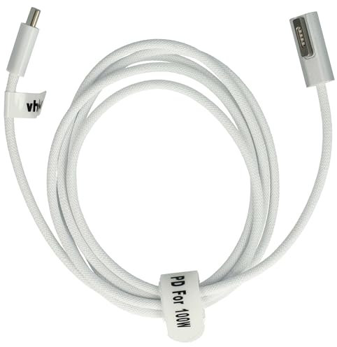 vhbw Cable Adaptador USB Tipo C a MagSafe 2 Compatible con Apple MacBook Air 13 (2012-2017) Notebook, portátil - 170 cm, 100 W, Tejido de Nailon