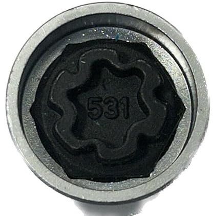 M&S Security Master - Bullone antifurto di ricambio per ruota auto, per VW Volkswagen 531 M, per Caddy Golf, Jetta, Passat, Polo, Tiguan, Touran, Transporter