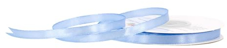 Satinband 6mm x 25m Rolle - FARBAUSWAHL in 3/6/12/18/25/38/50/75/100mm - farbecht & waschbar - Schleifenband für Hochzeit - Geschenkband zum Verpacken Dekorieren Basteln - Eisblau 333