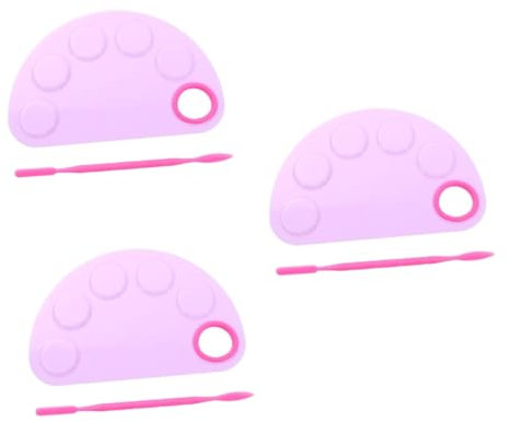 Operitacx 6ensembles Plateau De Peinture Plastique Semicirculaire De Trays pour Mélange De Couleurs Utilisation Facile pour Aquarelle Et Gouache Couleurs Aléatoires