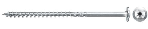 Fischer - Vis de charpente PowerFast FPF II WT25P 5,0x60 revêtement zingué, Filetage partiel, tête Disque avec Empreinte Torx T25 / Boîte de 200