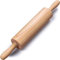 CHEFZOCO Rodillo de cocina, Rodillo de repostería, Rodillo de Amasar con Rodamientos, Rodillo para hacer Pan, Rodillo para pizza, Fabricado en Madera de Haya, Largo 36 cm, Diámetro 4.8 cm