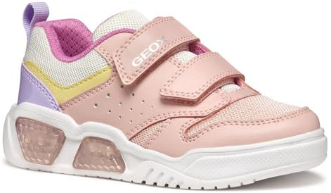 Geox Fille J Illuminus Girl A, Pink Multicolor, 28 EU
