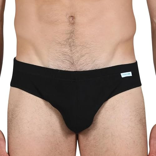 Fragi Slip Uomo in Puro Cotone, Intimo Uomo in Tessuto Elastico, Made in Italy (IT, Testo, S, Regular, Regular, Nero)
