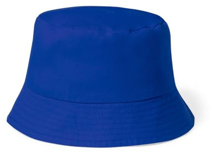 BLUECHOLON Fischermütze für Kinder, 100 % Baumwolle, Fischermütze für Jungen und Mädchen, Fischerhut, Bucketmütze, Einheitsgröße 54, blau, 54
