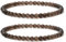 Landorilo 2 Stück Naturstein Runde Perlen Stretch Armband (4mm) für Damen Herren, Yoga Heilstein Armbänder, Freundschaftsarmband, Paar-Armband, Ersatzperlen Inklusive(2R Rauchquarz)
