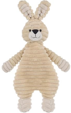 Apricot Lamb Creme Cord Hase Kaninchen Weiche Sicherheitsdecke Schmusetuch für Babys, Plüsch Schnuffeltuch, Beruhigungstuch für Baby Jungen und Mädchen,Bunny 30 cm