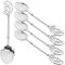 PartyKindom 5st Antiker Löffel Bar Löffel Vintage Kaffeelöffel Sammellöffel Rührlöffel Espressolöffel Vorspeisenlöffel Trinklöffel Suppenlöffel Zuckerlöffel Servierlöffel Silver Zinklegierung