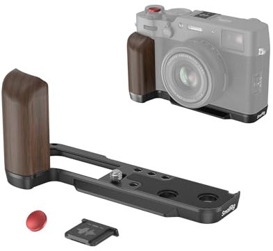SMALLRIG X100VI / X100V-Handgriff, L-förmiger Holzgriff für Fujifilm X100VI / X100V-Kamera, integrierte Schnellwechselplatte für Arca, mit Auslöser und Blitzschuhabdeckung, Schwarz – 4805