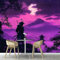 ANALTIRCE Papier Peint Panoramique Montagne Enneigée Psychédélique Samouraï Japonais Paysage 150×105 cm, Papier Peint Géant 3D Salon Chambre Salle à Manger Chambre d'Enfant Décoration Murale