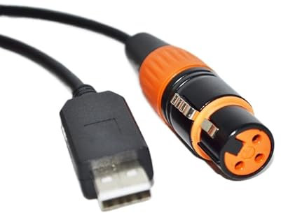 QTAZMJPB USB RS485 TO XLR 3P FEMALE SOCKET DMX512 CABLE FIXTURE(1.8M,Color B)