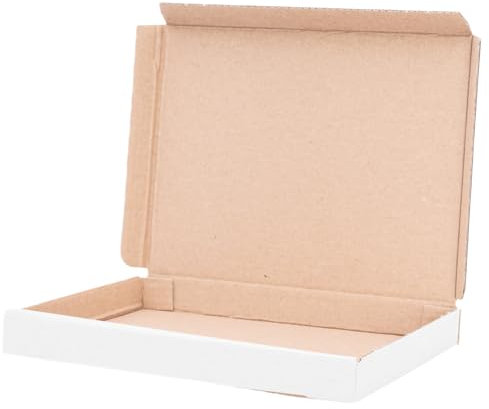 verpacking Großbriefkartons Weiß 165x125x20 mm - A6 - Versand Post Faltschachtel Kalenderverpackung Büchersendung - optimal geeignet für den Versand 50 Stück