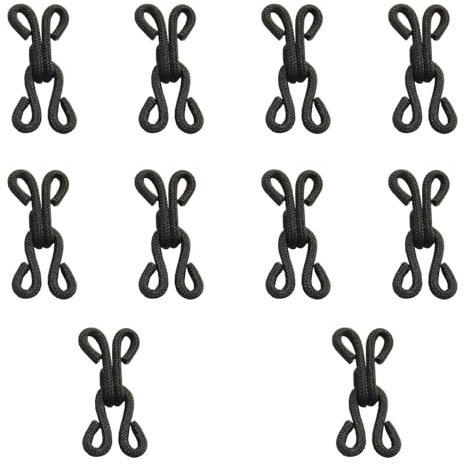 10-teiliges Nähhaken-Set, praktische Nylon-BH-Verschlüsse, zum Aufnähen, rostfrei, verdeckte Nähhaken, Riegel, Nähen für Schmuck, Bücher, Mäntel, Wraps