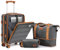 imiomo Koffer Trolleys Handgepäck ABS Hartschalenkoffer mit Laptopfach Reisekoffer mit TSA Schloss und 4 Rollen Der Gepäcksets Enthält 1 Reisetasche und 1 Kulturbeutel Grau