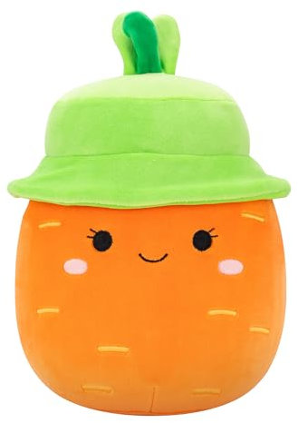 Squishmallows SQER01214 - Caroleena die Karotte mit Fischerhut 19 cm, offizielles Jazwares Plüsch, superweiches Kuscheltier