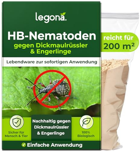 Legona HB-Nematoden gegen Dickmaulrüssler, 100 Mio. für 200 m² | Heterorhabditis bacteriophora zum Gießen gegen Dickmaulrüssler und Engerlinge