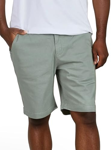riverso Kurze Hosen Herren Chino Shorts Stretch RIVConnor Regular Fit | Stoffhose Elastischer Bund Einfarbig Schwarz Beige Navy Grün S M L XL XXL 3XL 4XL 5XL
