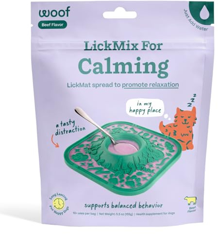 Woof LickMixes – Leckmatte für Hunde – Leckmatte und Mahlzeit-Topper – lecker und kalorienarm – hergestellt mit gesunden Inhaltsstoffen – perfekt zur Hundeanreicherung – beruhigend