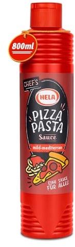 HELA - Pizza Pasta Sauce 800 ml - mediterrane Tomatensauce mit Kräutern & Gewürzen, Backofenfest bis 300 °C heiß & kalt verwendbar - Fertigsauce Nudeln - für Pizza, Pasta, Lasagne, Dip, Brotaufstrich