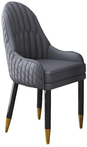 Mid Century gepolsterte Esszimmerstühle – Kunstleder-Kissen-Küchenstühle mit Metallbeinen für stilvolle Esszimmer-Dekoration