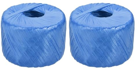 PATIKIL Cuerda de plástico de nailon de poliéster de 400 m, 2 piezas de cordel para el hogar, para jardinería, embalaje, manualidades, bricolaje, color azul