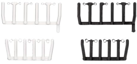 Herpa Accessory 80 transparent signal lights with black and white bases, 20 large and 20 small each, at 1:87 scale, miniature model, plastic