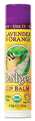Badger Balm Classic Lip Balm Stick Lavendel & Orange 4,2g