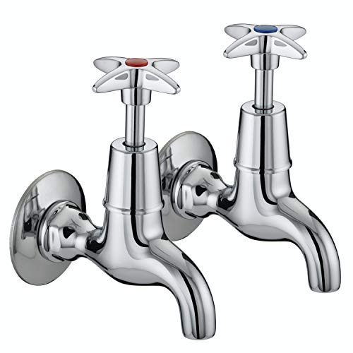 Bristan Crosshead Kitchen Tap , Chrome, VAX BIB C | Classic design, Twin cross handles, Kitchen bib taps