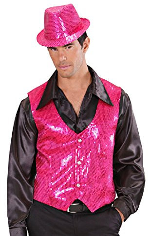 NET TOYS Chapeau À Paillettes Fête Trilby Rose Paillettes Chapeau À Paillettes Disco Chapeau de Carnaval Sequin Chanteur Populaire Borsalino Carnaval Déguisement Accessoire