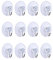 12PCS Suction Cup Hooks 32mm Sucker Hooks, Door Ceiling Detachable Reusable Suction Hooks, Strong Reusable Vacuum, Transparent Hooks for Bathroom, Kitchen, and Windows