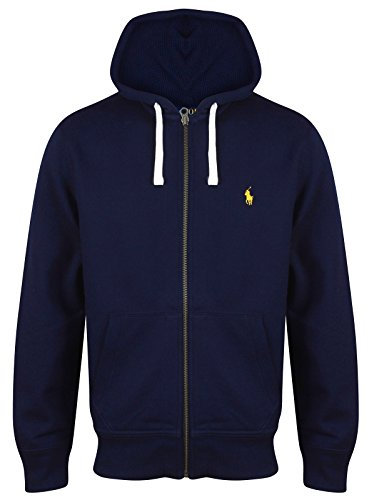 Ralph Lauren - Felpa da uomo in pile con cappuccio, vari colori, S - XXL Marina Militare M