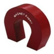 Pocket Size Red Alnico Horseshoe Magnet for Science, Education, Experiments, Students, and Teachers - 25.4mm x 28.5mm x 8mm - 1.5kg Pull
