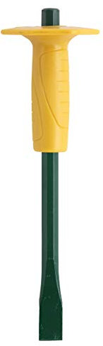 Leborgne, Ciseau Réaffûtable, Avec Pare Faux-Coups, Longueur: 30 cm, Acier Forgé et Trempé, Pour les travaux de maçonnerie et taille de pierres tendres, Déconseillé pour pierre dure