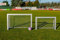 POWERSHOT Fußballtor - Aluminium - 1,2 x 0,8m - Faltbar - Wetterfest - Silber - Fußball