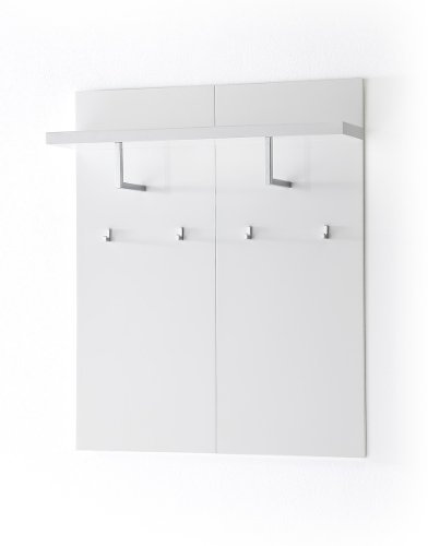 Beauty.Scouts Wandpaneel Buckley, Garderobenschrank, Wandgarderobe, Schrank, MDF Hochglanz, weiß