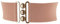 FASHIONGEN - Damen Breiter elastische gürtel, GLORIA - Rosa (Goldenschnalle), Large / 40 bis 43