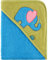 Be Mammy Kapuzenhandtuch Babyhandtuch aus Baumwolle Oeko-Tex Standard 100 100cm x 100cm BE20-240-BBL (Blau - Elefant)