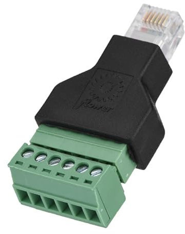 1Pcs Ethernet-Schraubklemmen Adapter RJ12 6P6C Stecker auf 6-polige Schraubklemmen Anschluss