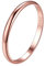 Suplight Damen 925er Silber Finger Ring Simpel Ring Verlobungsring Ehering Schmuck für Frauen Freundin Breite 2mm Größe 18,1mm rosegold