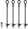 Bodenanker für Fishing Zelt, Trampolin Haken, Bodenverankerung Trampolin Anker Federspanner, Zeltnägel Garten Heringe Trampolin Erdnägel, 38CM, 7.2cm Dick, 14-mm-Adapter