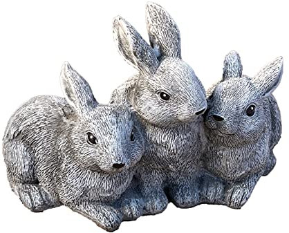 stoneandstyle Steinfigur 3 Hasen frostfest Hase Steinguss