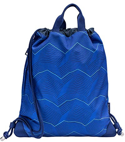 Belmil Premium Turnbeutel Sportbeutel Schuhbeutel Sportsack Jungen Blau (337-1/P Estate Blue)