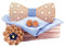 HZQIFEI Noeud Papillon Bois, Ensemble 4 Pièces Noeud Papillon en Bois + Boutons de manchette + Broche + Carré de Poche, Accessoire Mode (Style#11)
