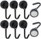 VEGCOO Lot de 6 Crochets Magnétiques Frigo, 20 MM 15 kg Puissant Aimant Néodyme, Crochet Aimanté Pussiant Pivotants pour Cuisine Salle de Bain Casier à Clés