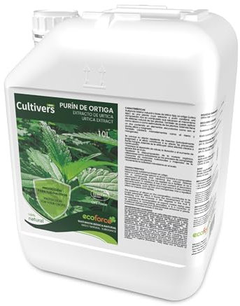 Cultivers Purin d'ortie bio 10 L super concentré Fongicide corrige la chlorose ferrique, substance de base naturelle, engrais préventif contre les parasites lutte contre les champignons